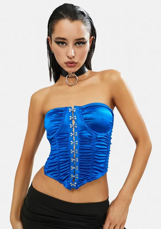 Disco Royale Satin Corset Top sold by Dolls Kill