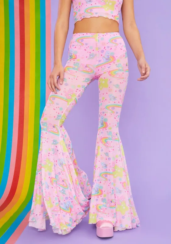 Rainbow Ride Mesh Super Flares sold by Dolls Kill