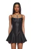 Julia Vegan Leather Mini Dress sold by Dolls Kill