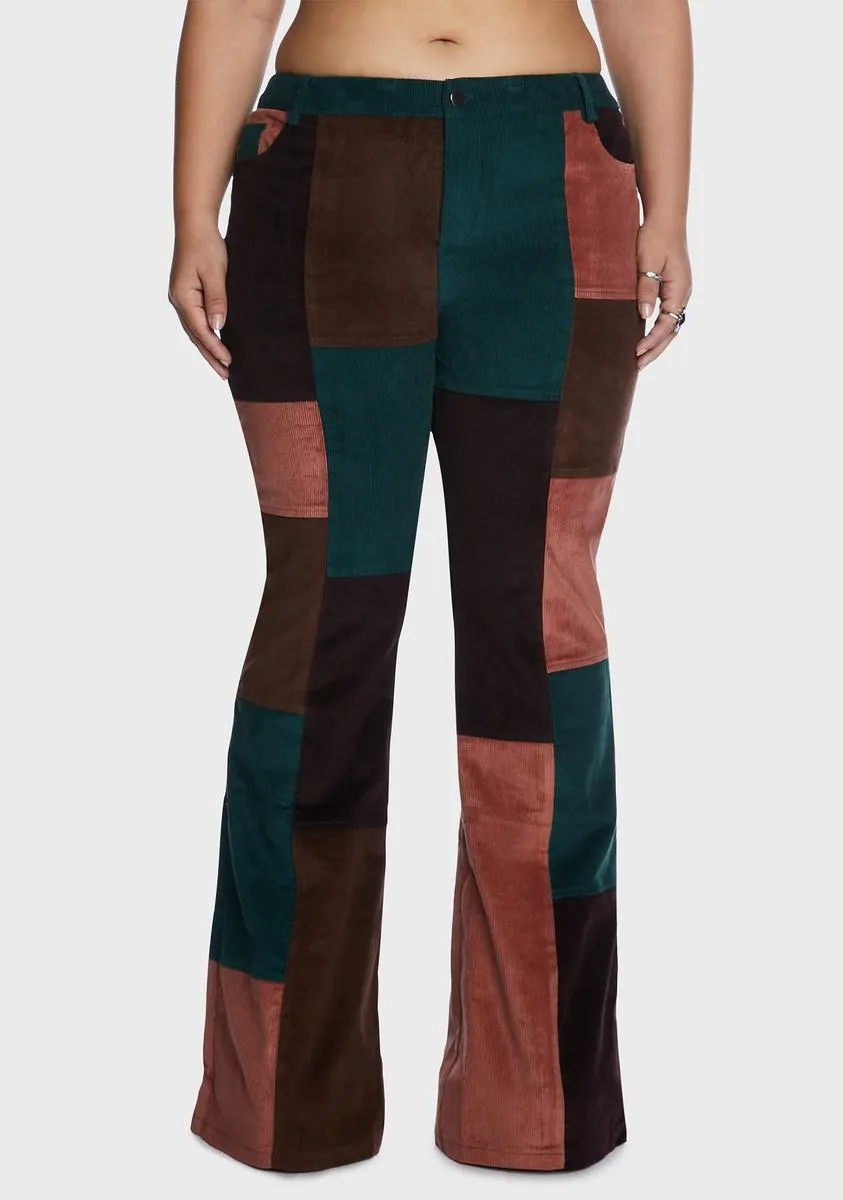 Plus Wonderstruck Corduroy Flare Pants sold by Dolls Kill