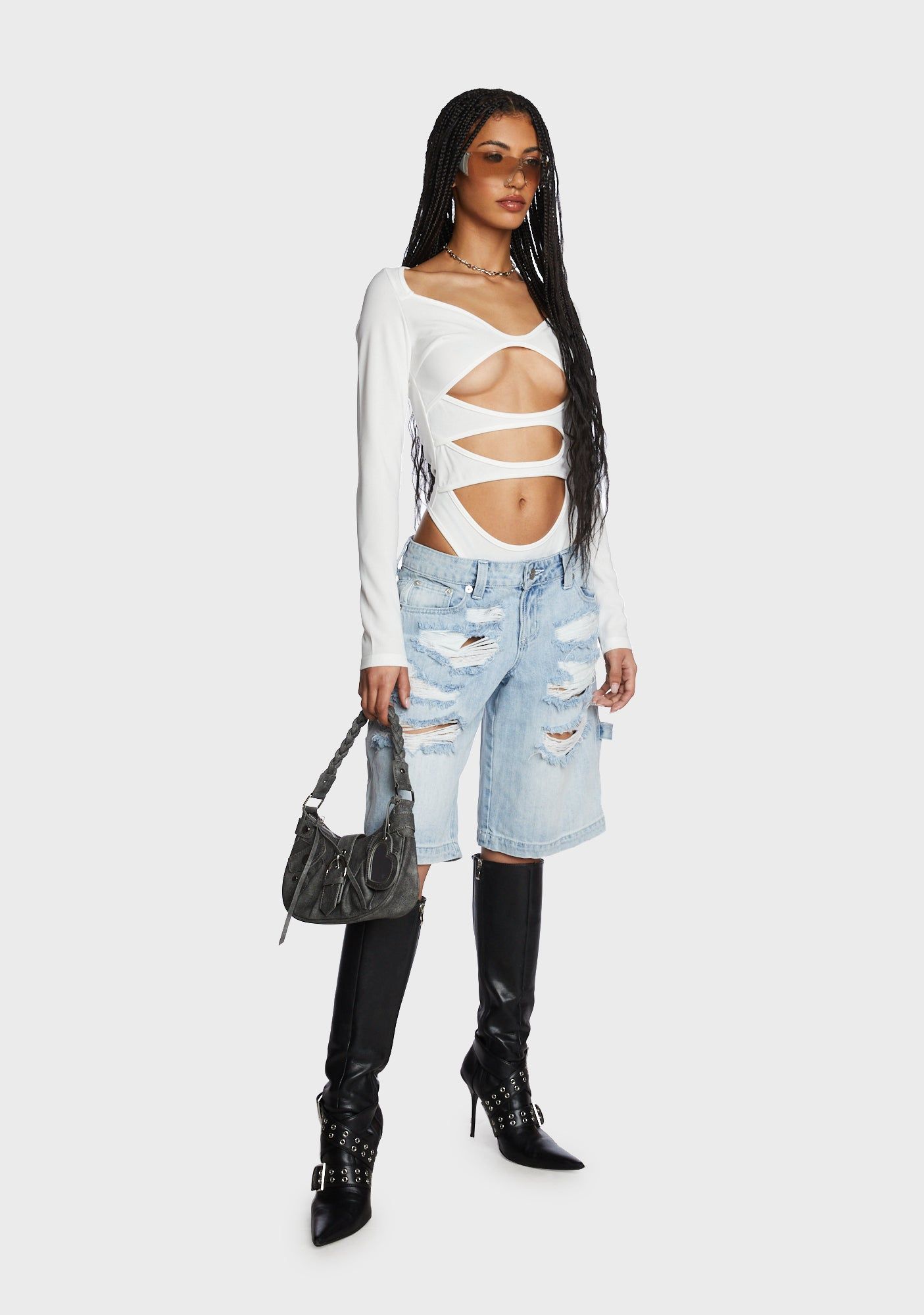 No Imitation Cutout Bodysuit sold by Dolls Kill product image thumbnail 3