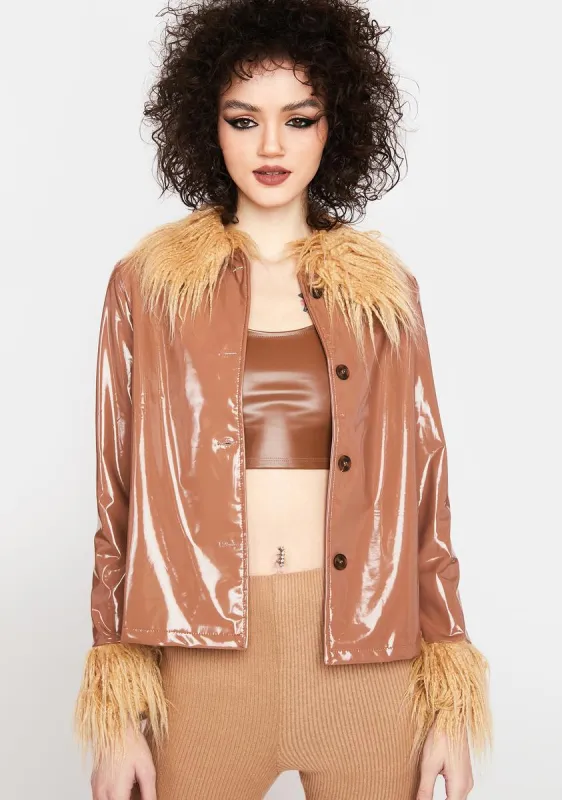 Coffee Like Your Style Vinyl Jacket sold by Dolls Kill