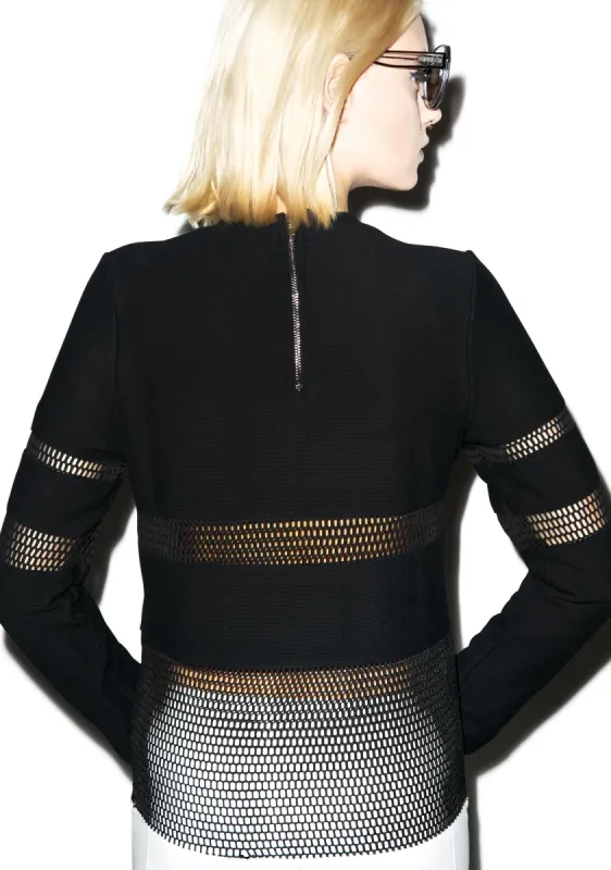 Nothing To Hide Mesh Top sold by Dolls Kill