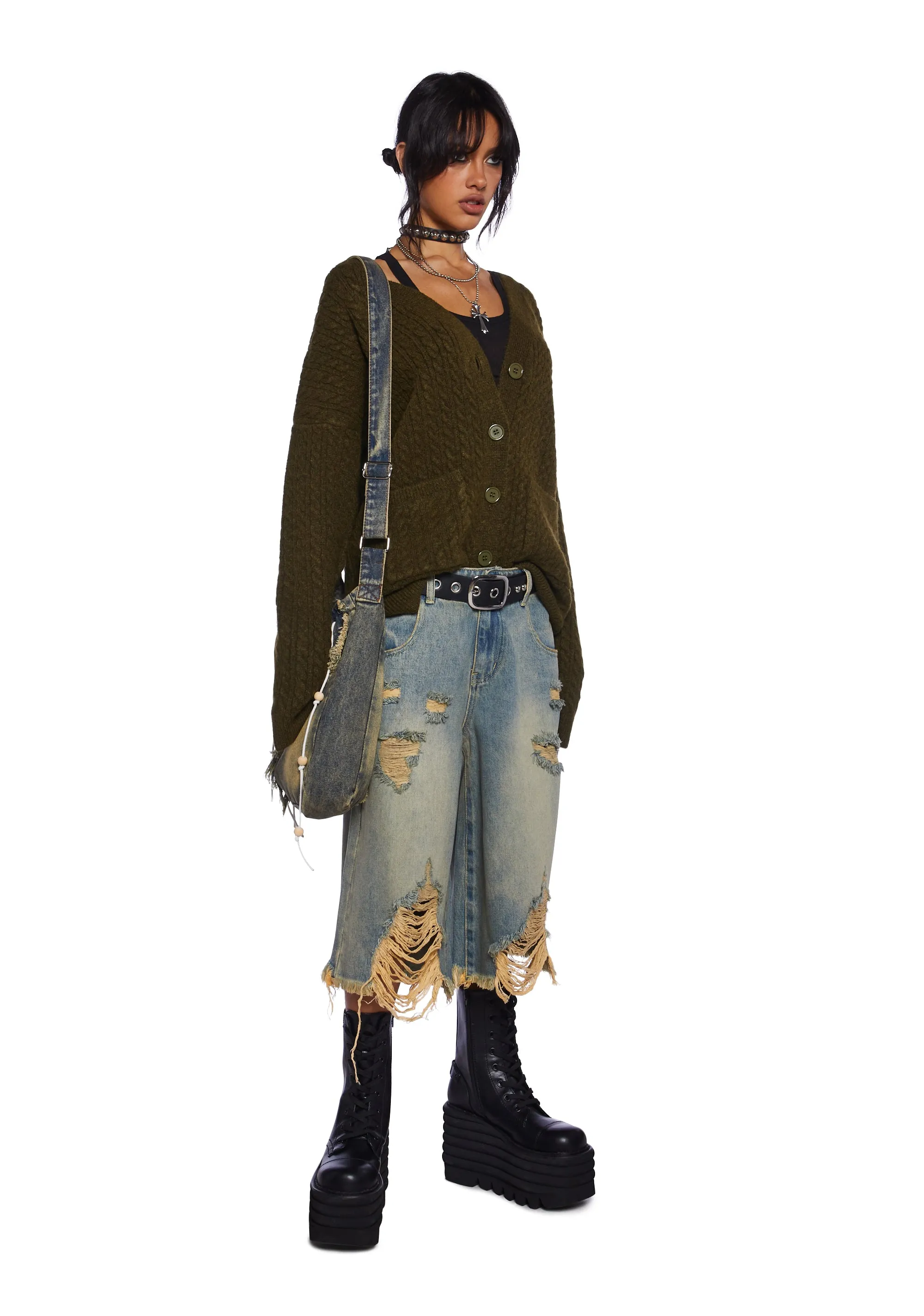 Streetwise Maven Denim Shorts - Blue sold by Dolls Kill product image thumbnail 2