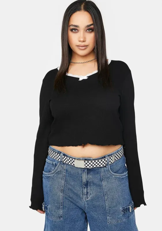 Plus Ink No Duh Long Sleeve Thermal Top sold by Dolls Kill