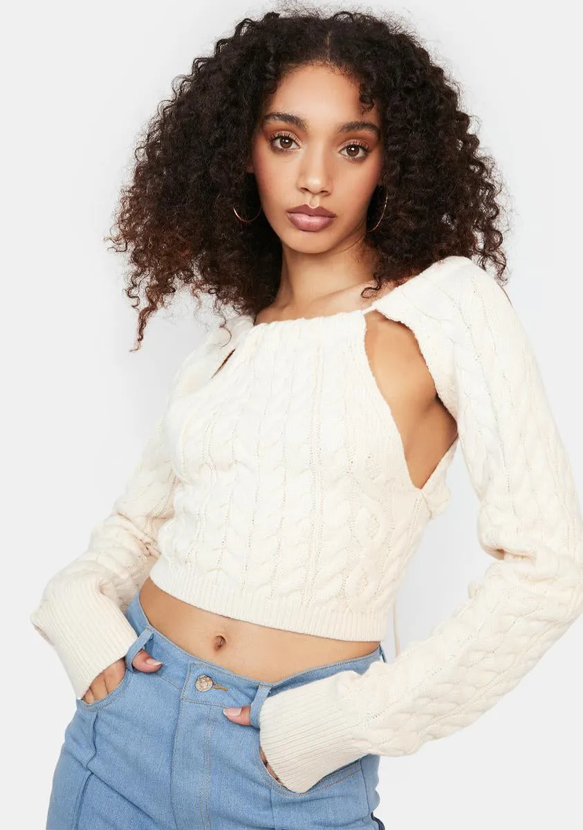 Best Choice Cable Knit Top sold by Dolls Kill