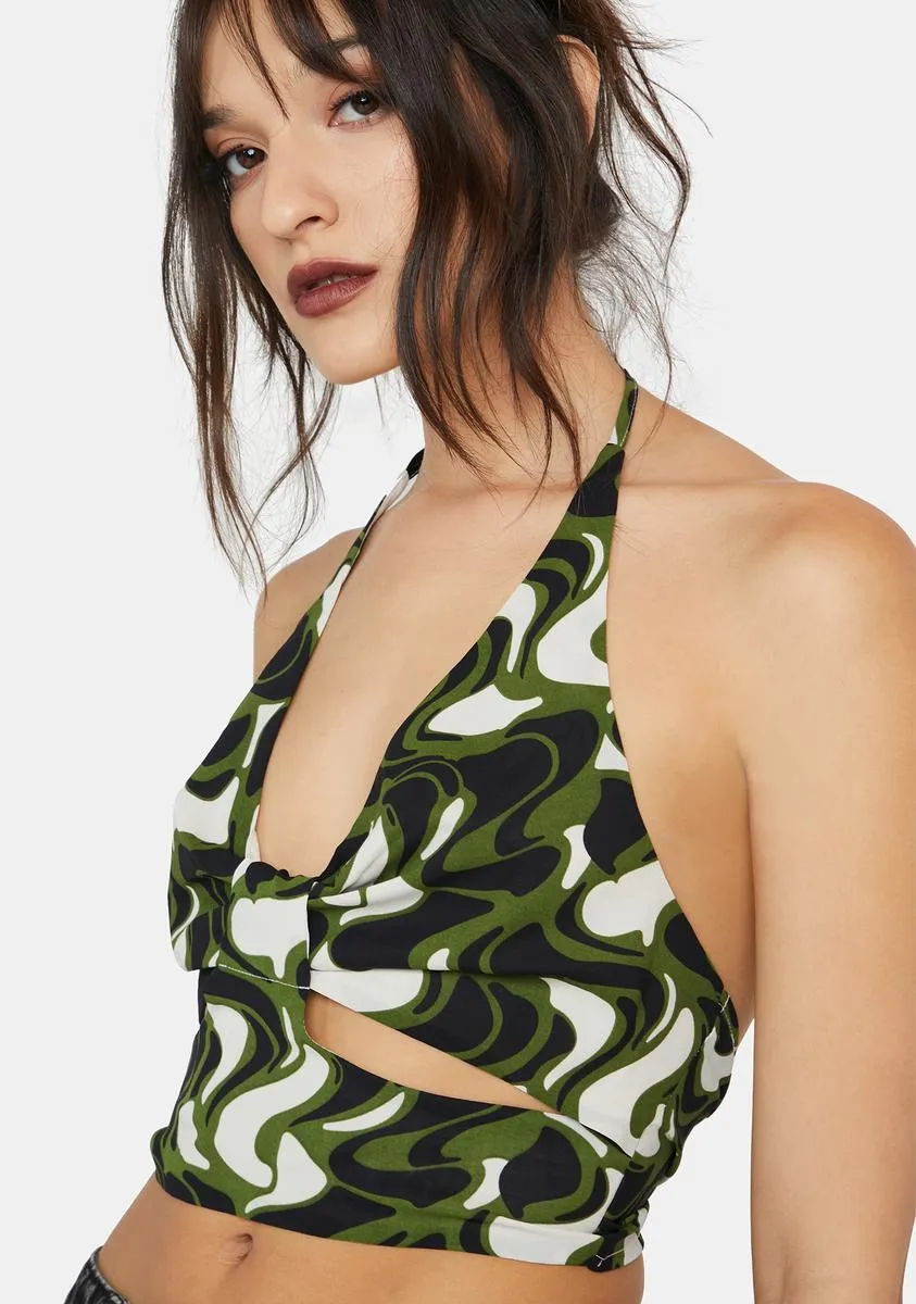 Artful Action Halter Crop Top sold by Dolls Kill product image thumbnail 2