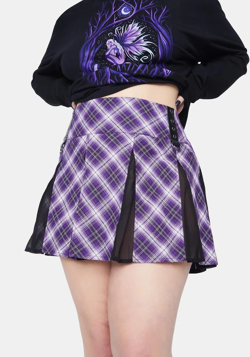 My Intuition On Point Plaid Mini Skirt sold by Dolls Kill