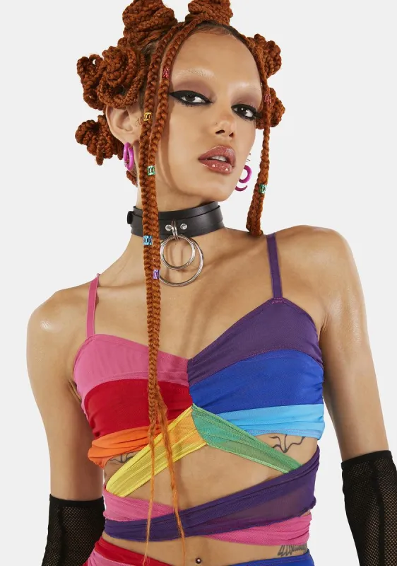 Falling In Love Crop Top sold by Dolls Kill