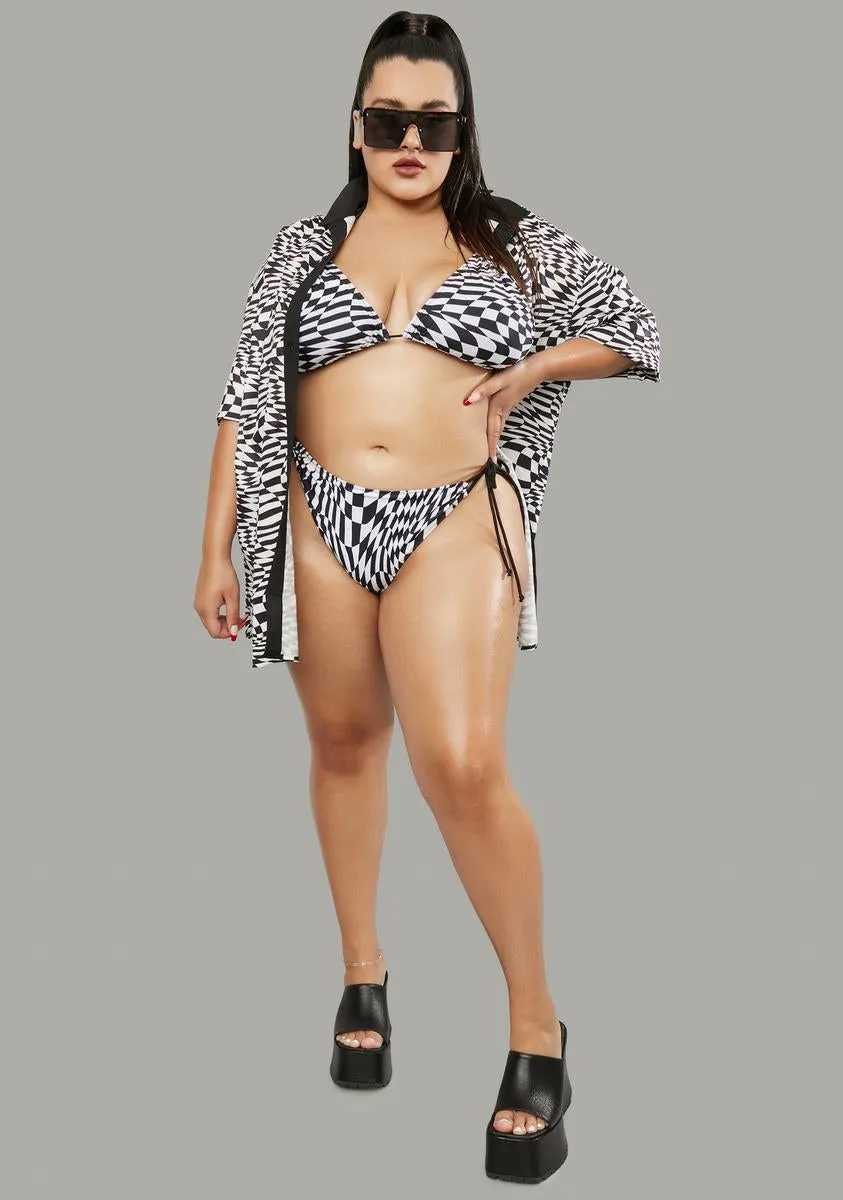 Plus Warped Realm Checkered Button Up Shirt sold by Dolls Kill product image thumbnail 3