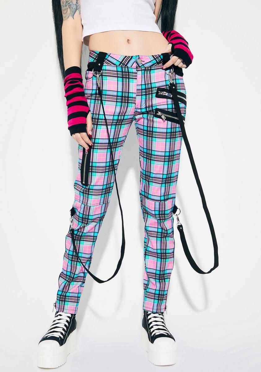 Mistakes & Heartbreaks Plaid Pants sold by Dolls Kill