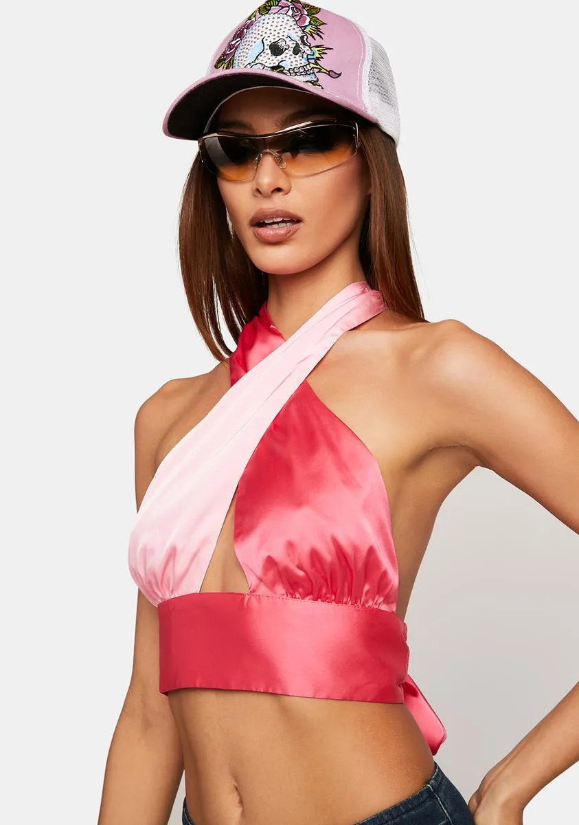 Socialite Life Satin Halter Top sold by Dolls Kill product image thumbnail 2