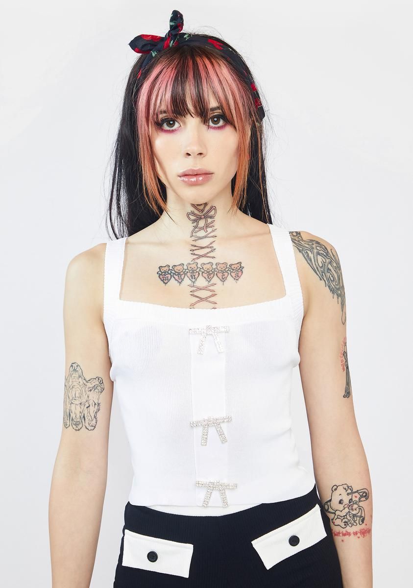 Pure Perfect Princess Knit Tank sold by Dolls Kill