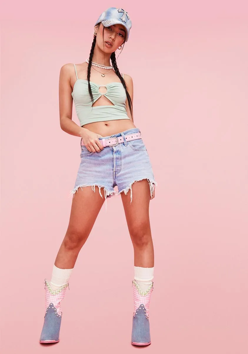 Sage Wants & Needs O-Ring Crop Top sold by Dolls Kill product image thumbnail 3