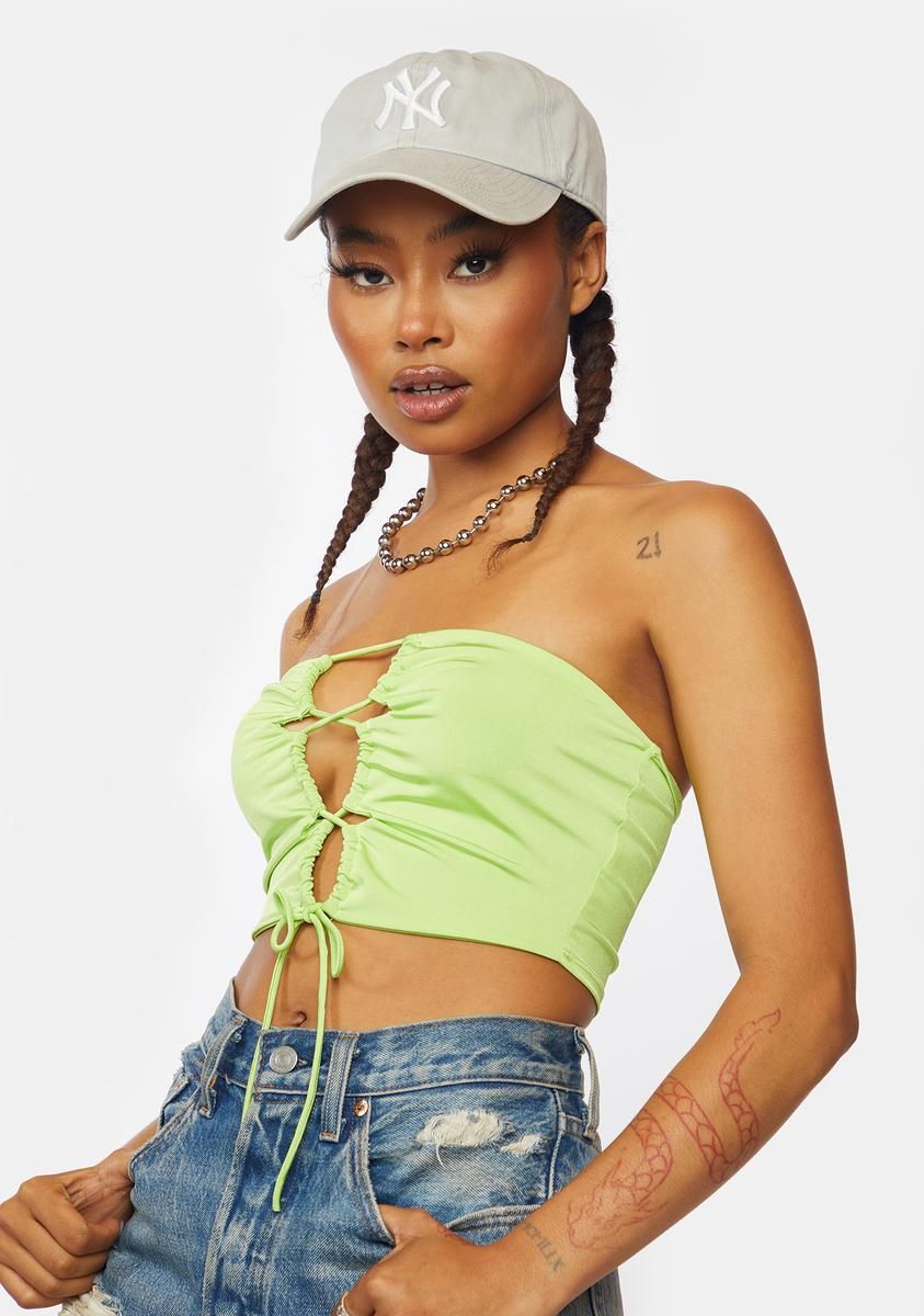 Bit Of Honey Lace Up Tube Top sold by Dolls Kill product image thumbnail 2