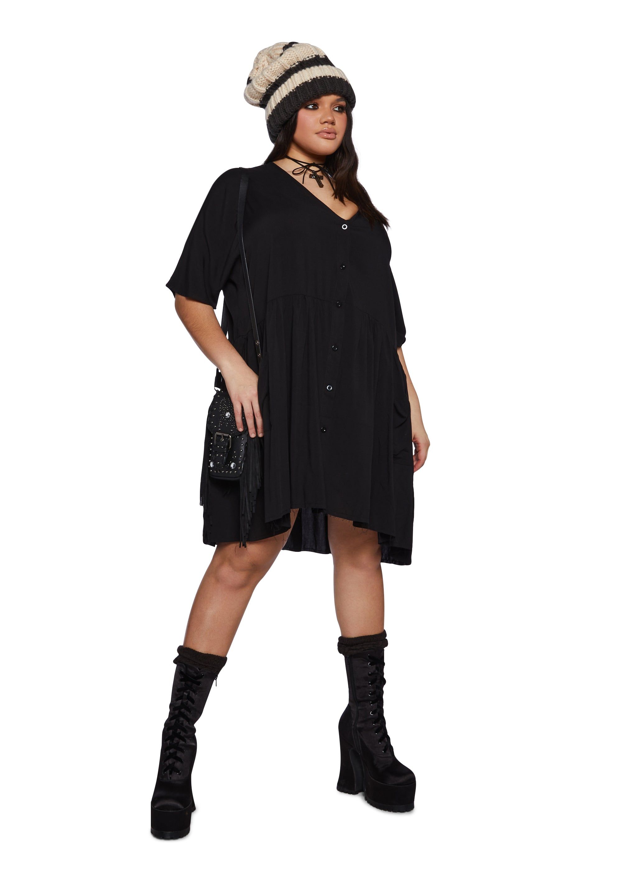 Plus Not Your Babydoll Dress - Black sold by Dolls Kill product image thumbnail 2