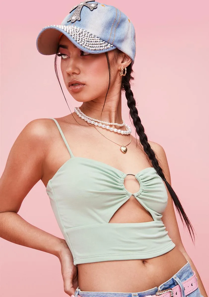 Sage Wants & Needs O-Ring Crop Top sold by Dolls Kill product image thumbnail 2