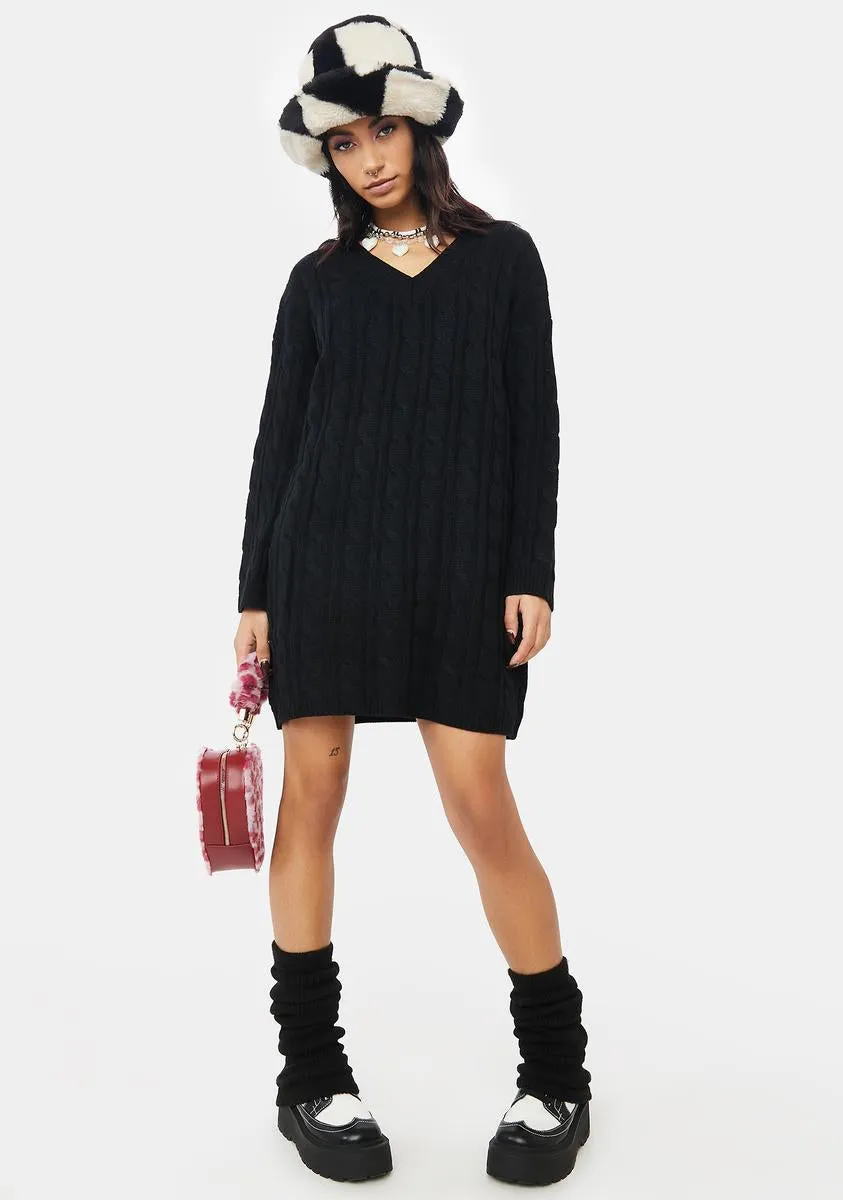 Dark Cuddle Weather Sweater Dress sold by Dolls Kill product image thumbnail 3