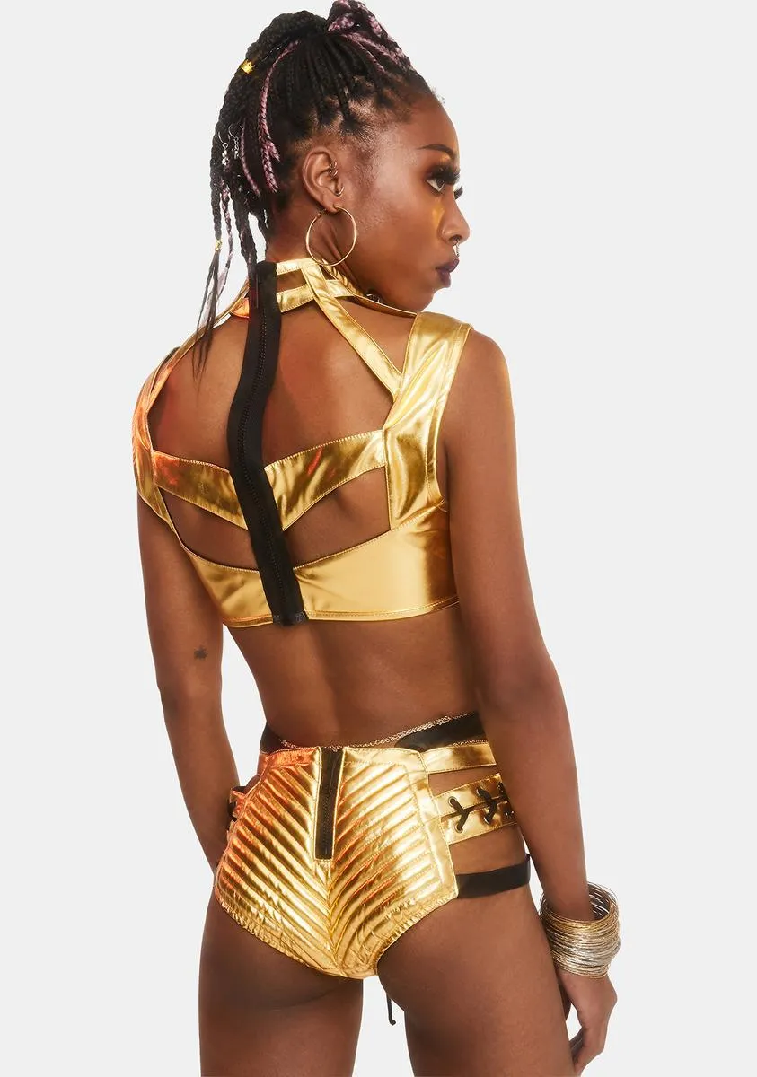 Golden Rude Awakening Harness Bra Top sold by Dolls Kill product image thumbnail 4