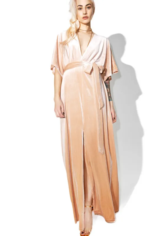 Sweet May Velvet Maxi Dress made by Glamorous