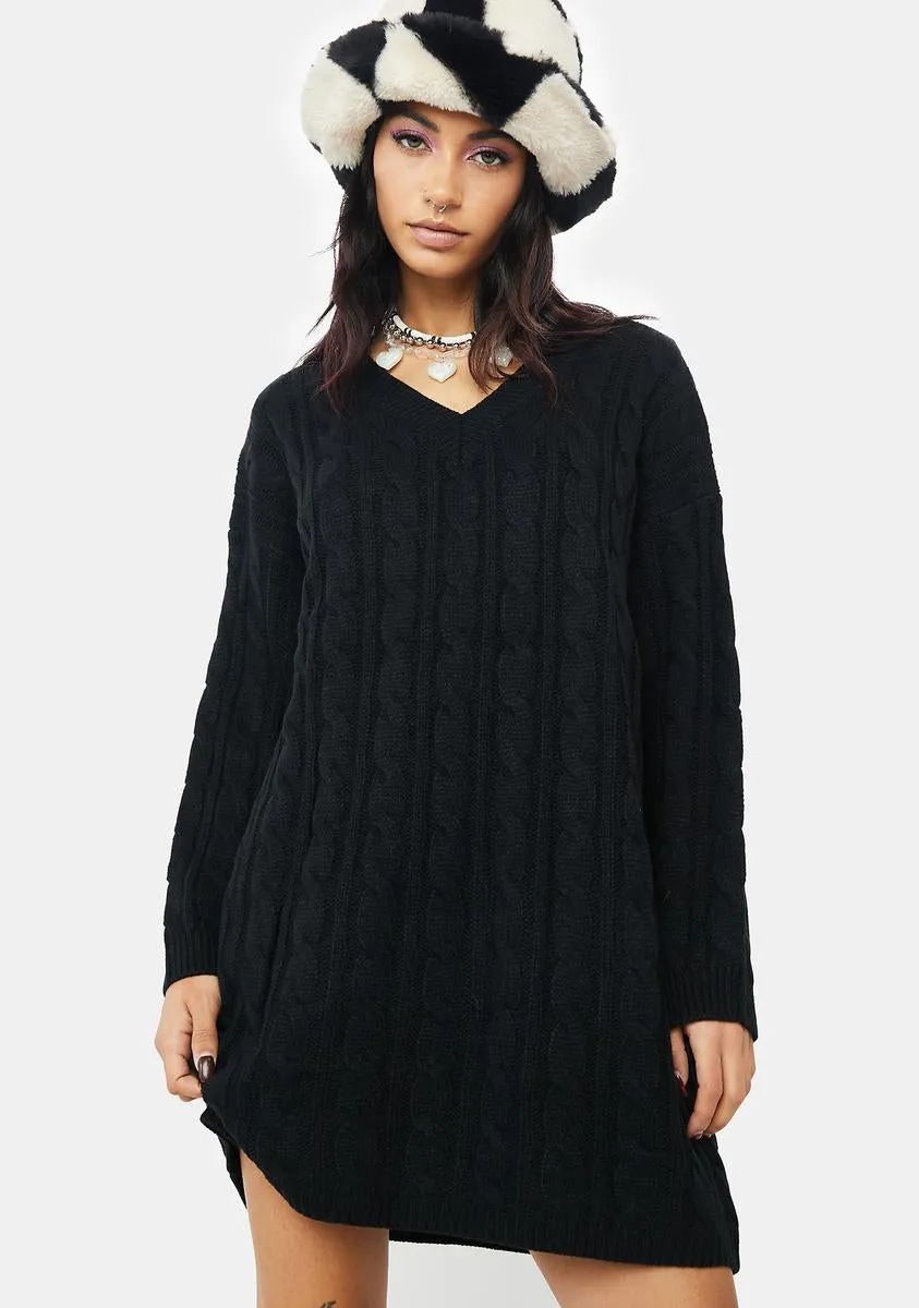 Dark Cuddle Weather Sweater Dress sold by Dolls Kill