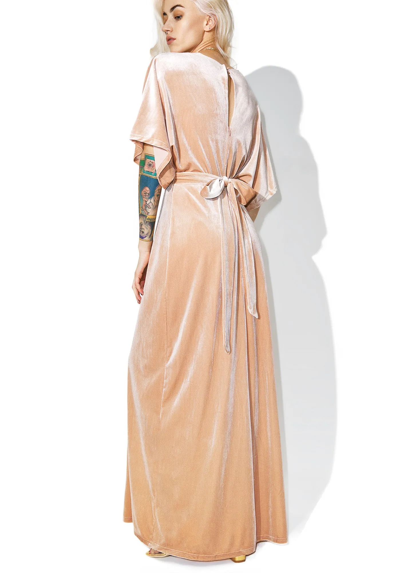 Sweet May Velvet Maxi Dress sold by Dolls Kill product image thumbnail 5
