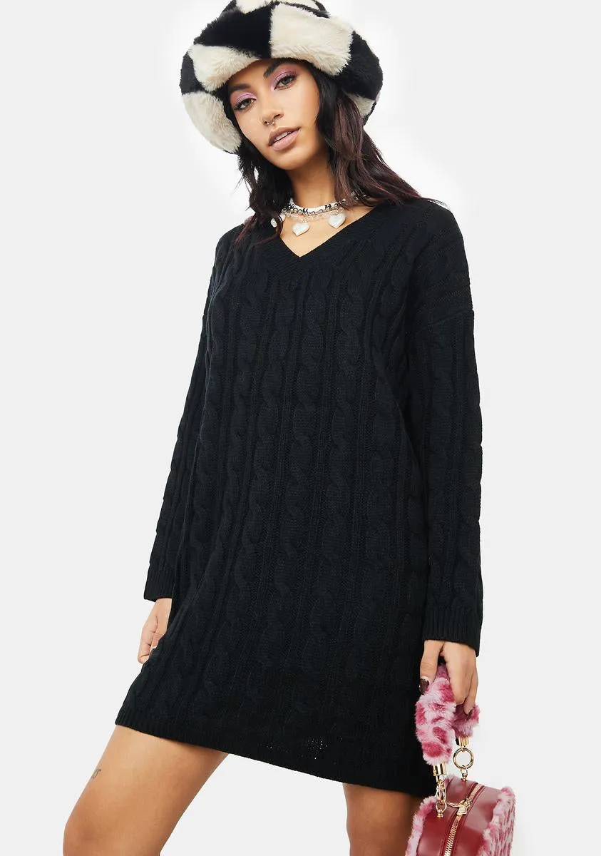 Dark Cuddle Weather Sweater Dress sold by Dolls Kill product image thumbnail 2