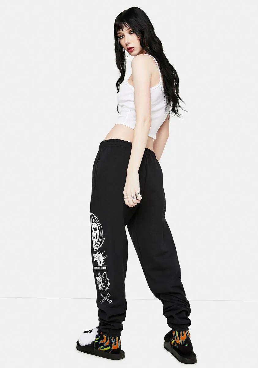 Crossbones Sweatpants sold by Dolls Kill product image thumbnail 4