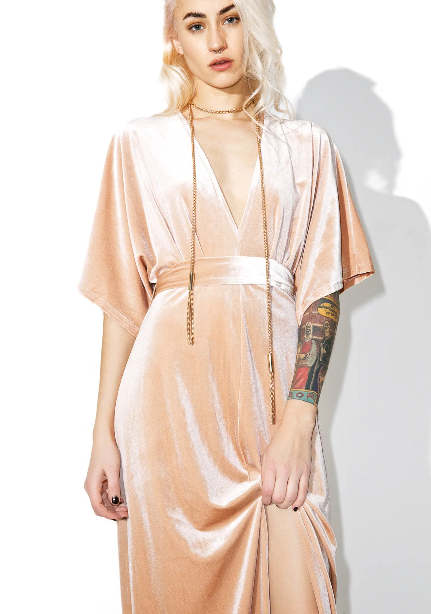 Sweet May Velvet Maxi Dress sold by Dolls Kill product image thumbnail 3