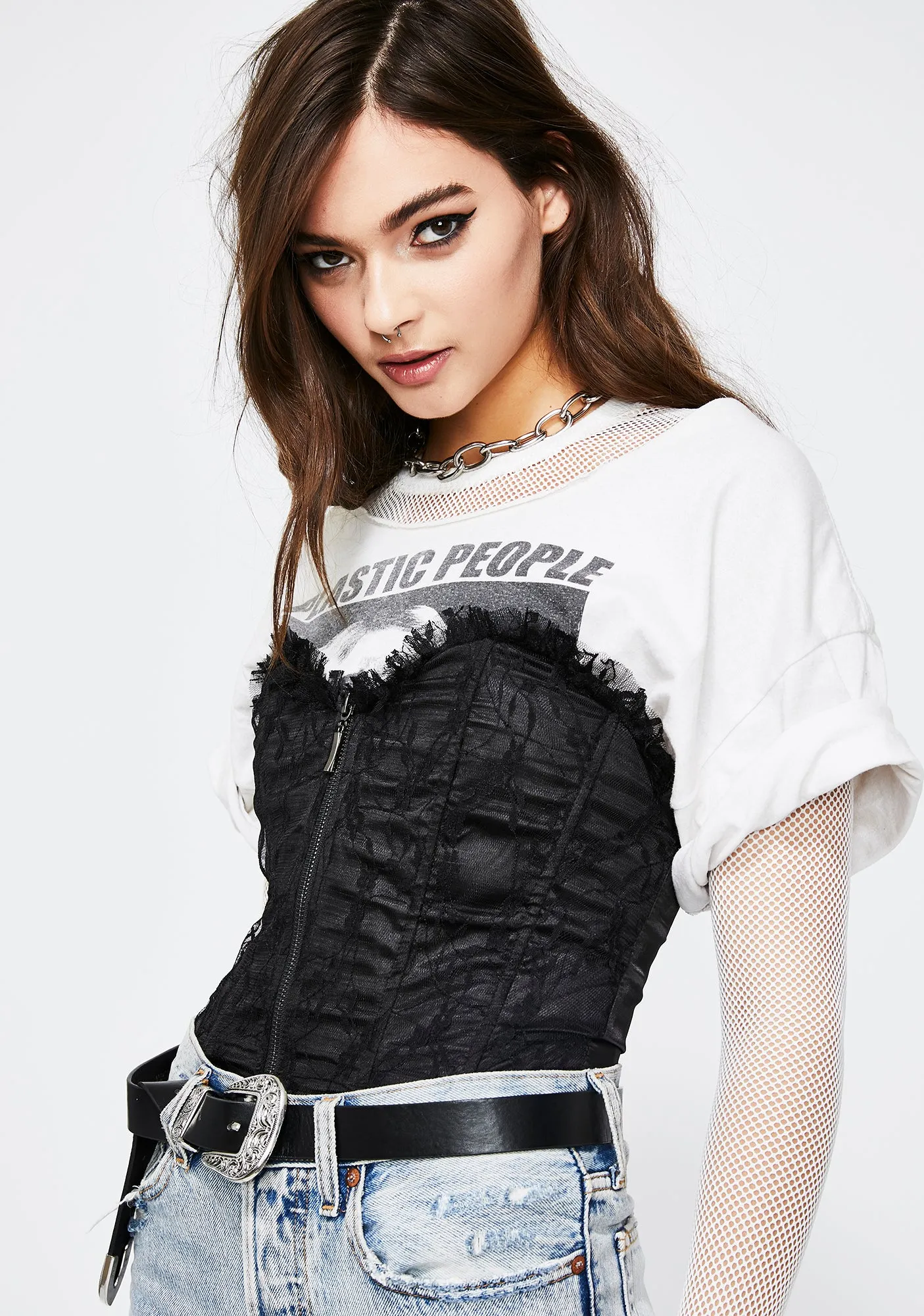 Givin' You Some Lace Bustier sold by Dolls Kill product image thumbnail 3