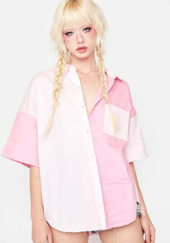 Fame Game Colorblock Shirt sold by Dolls Kill