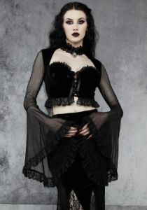 Private Misery Velvet Crop Top sold by Dolls Kill