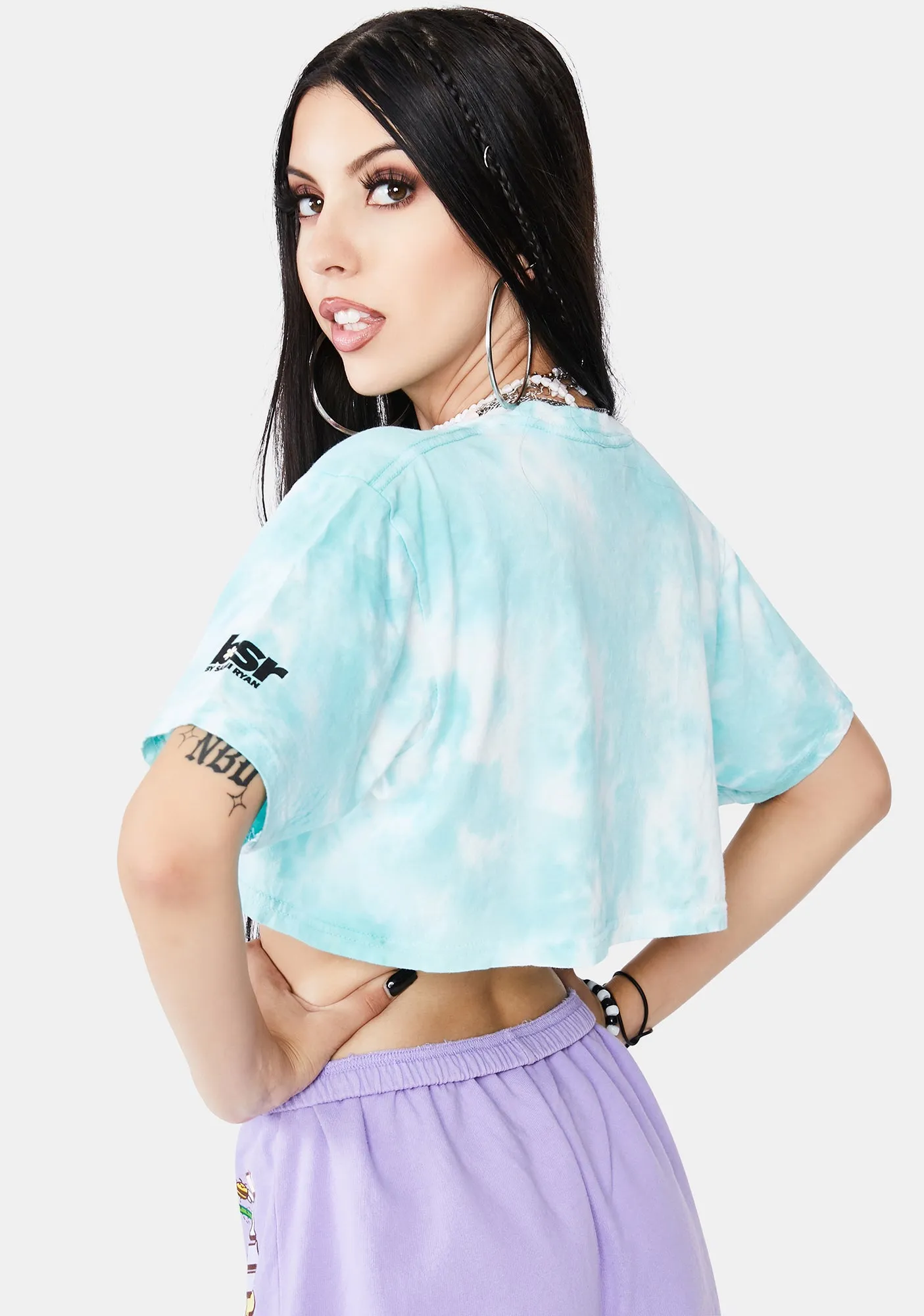 Lovely Tie Dye Crop Tee sold by Dolls Kill product image thumbnail 4