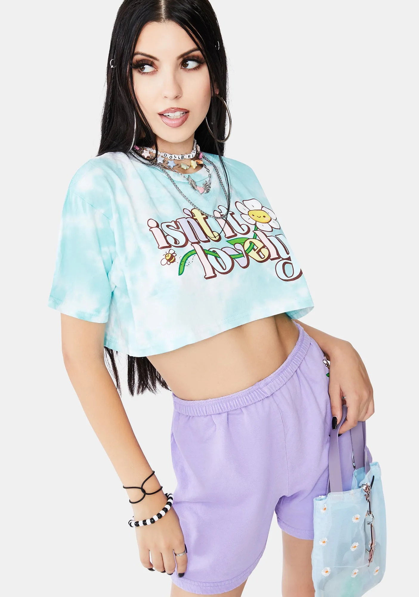 Lovely Tie Dye Crop Tee sold by Dolls Kill product image thumbnail 2
