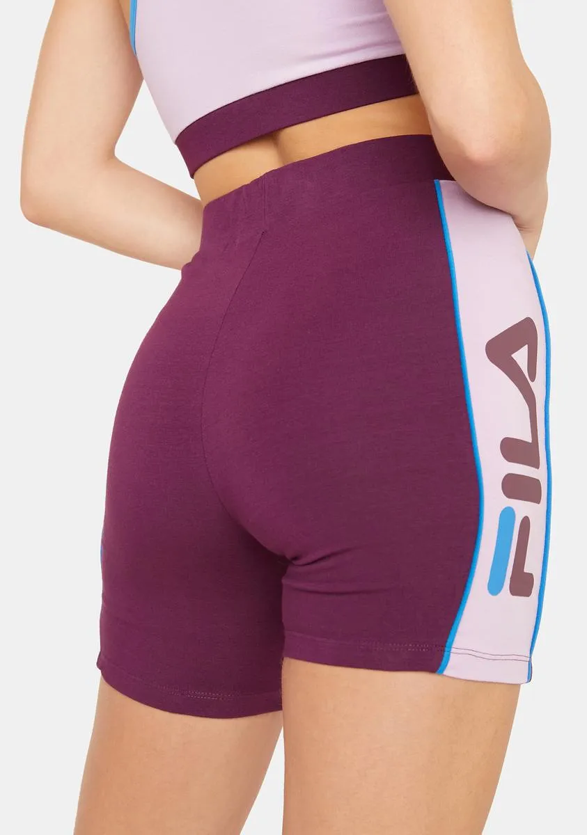 Burgundy Davina Bike Shorts sold by Dolls Kill product image thumbnail 5
