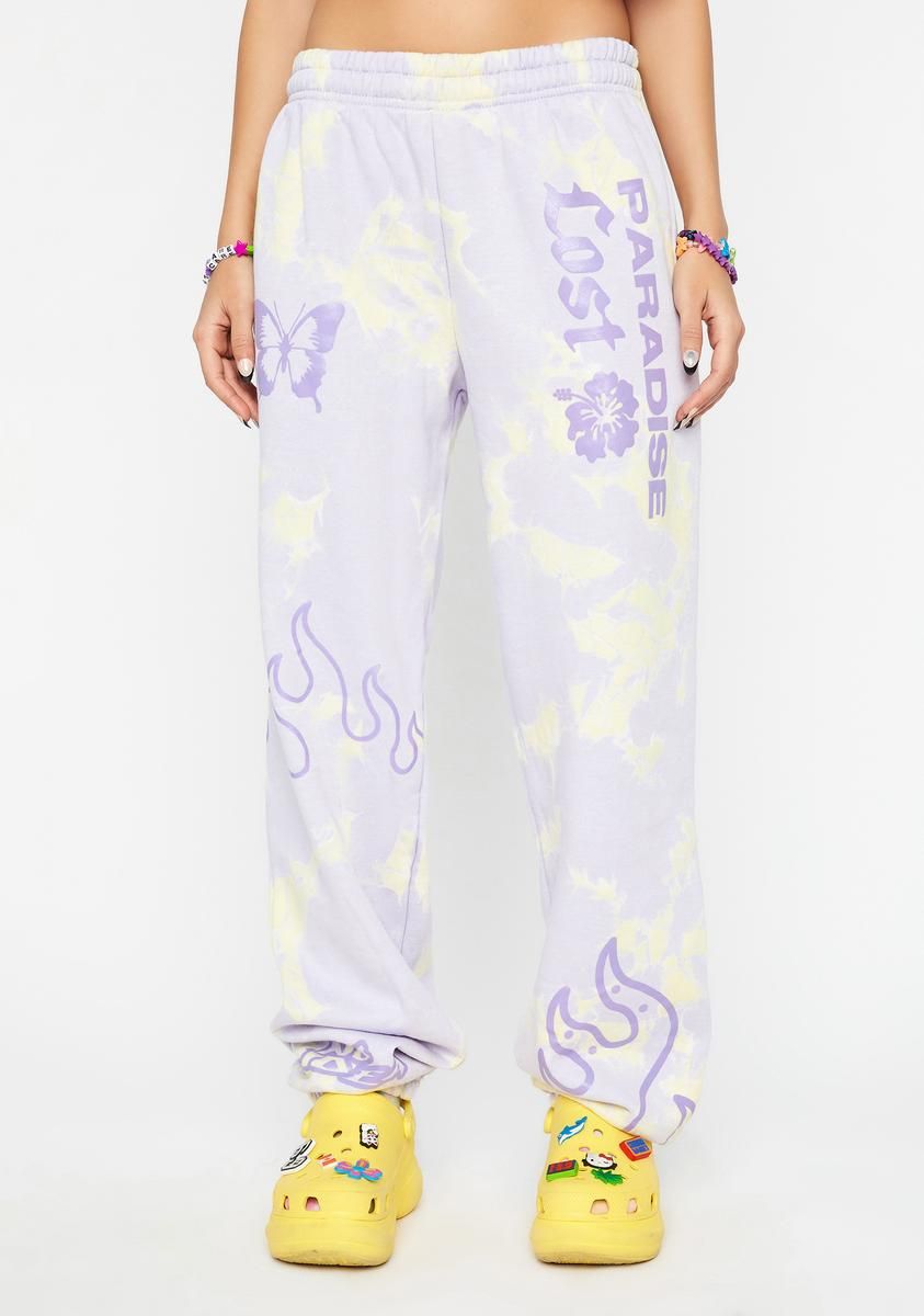 Tie Dye Paradise Lost Jogger Sweatpants sold by Dolls Kill