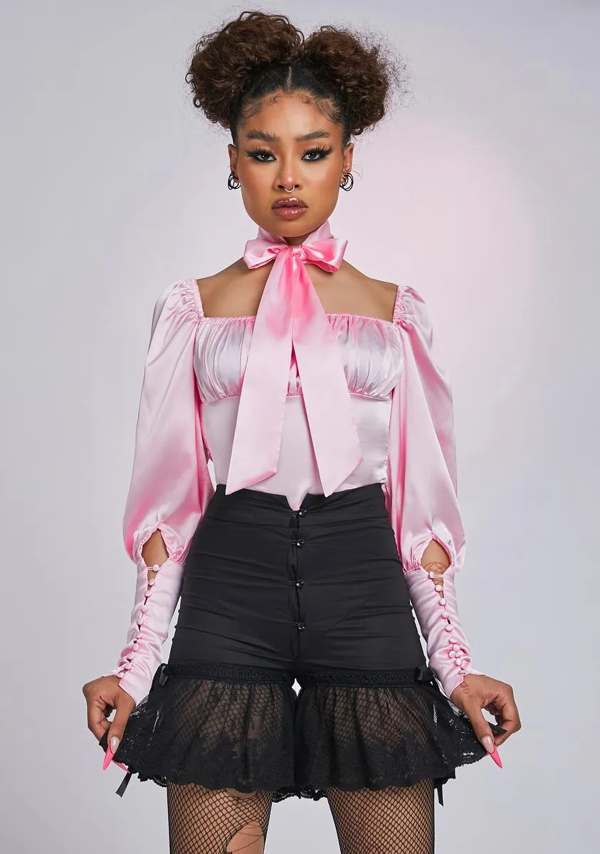 The Mabel Puff Sleeve Blouse sold by Dolls Kill