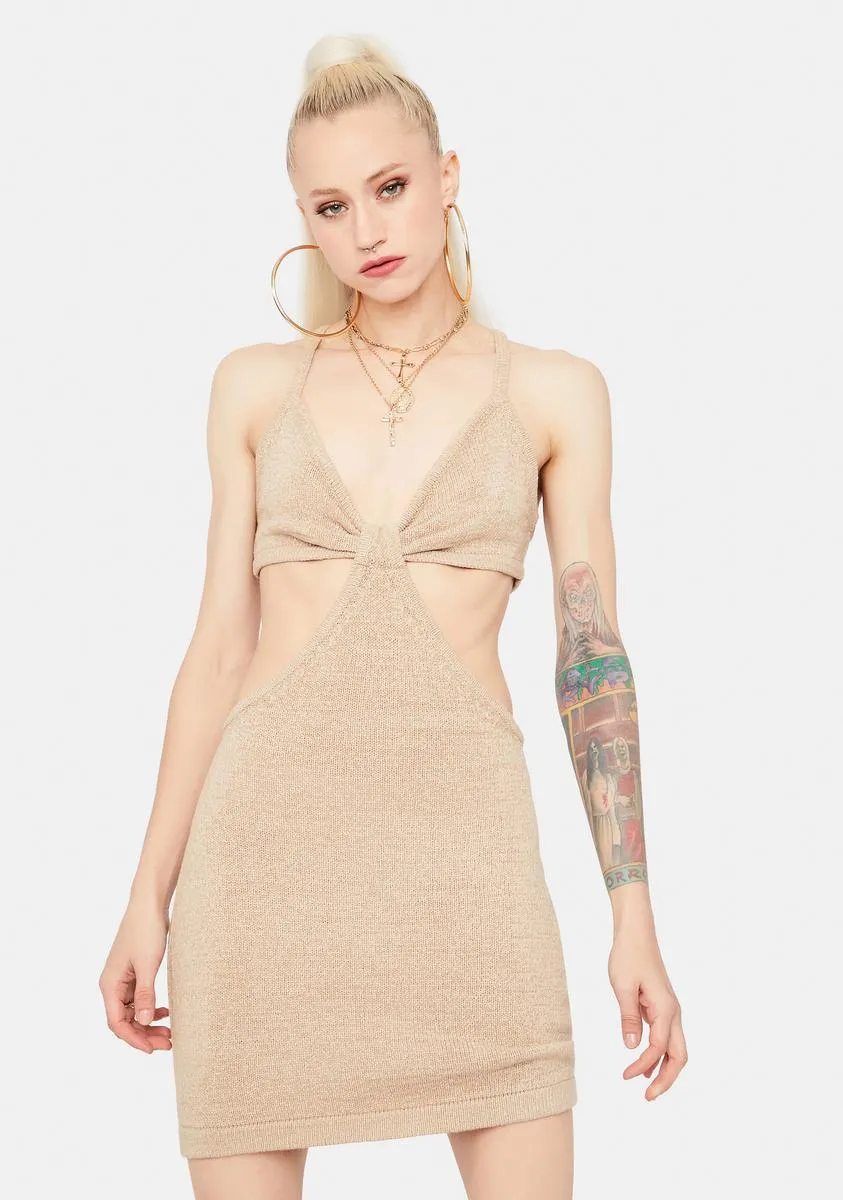 Lost In The Crowd Cut Out Mini Dress sold by Dolls Kill