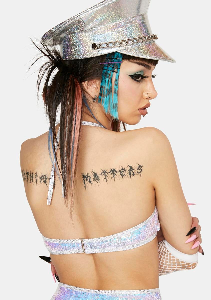 Ice Sequin Criss Cross Bra Top sold by Dolls Kill product image thumbnail 4