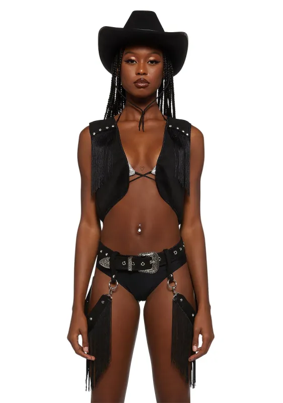 Wild Belle 3-Piece Accessories Set - Black sold by Dolls Kill