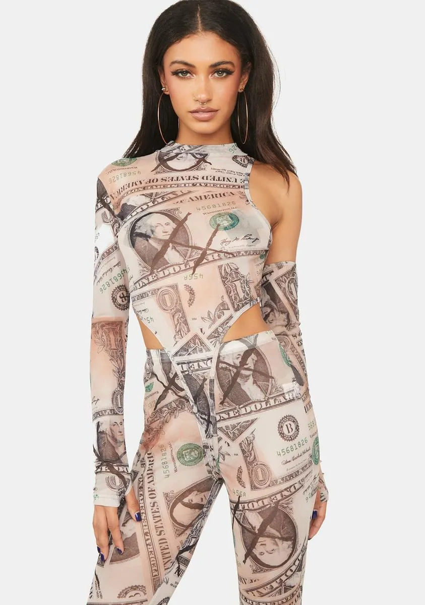 Cash Rogue Fashionista Printed Catsuit sold by Dolls Kill