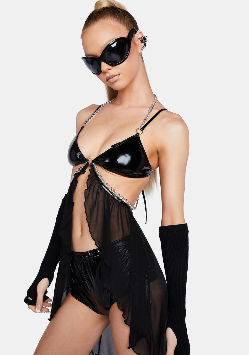 Bring The Heat Lace-Up Bra sold by Dolls Kill product image thumbnail 4