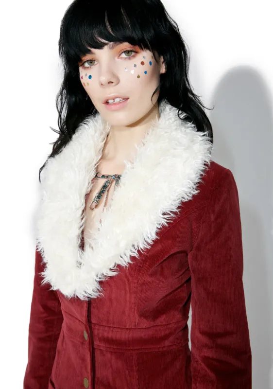 Rumours Faux Fur Coat sold by Dolls Kill