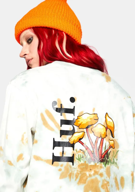 Tie Dye Shroom Long Sleeve Tee sold by Dolls Kill