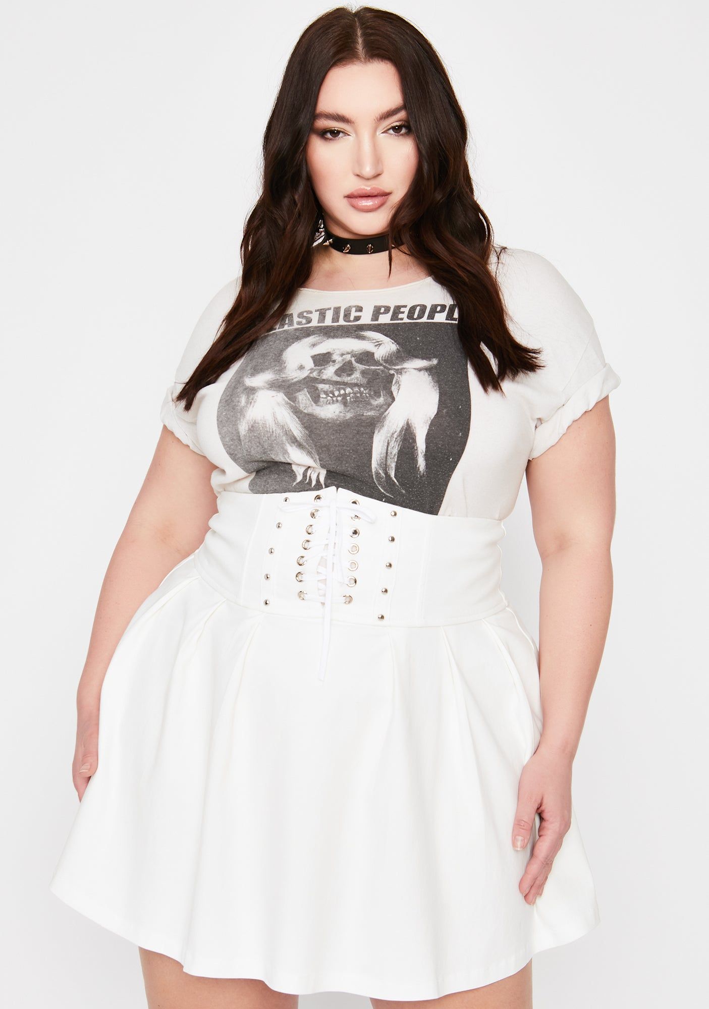 She's Fatally Obsessed Lace Up Skirt sold by Dolls Kill product image thumbnail 2