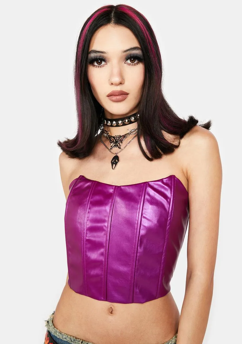 Plum Search The World Corset Top sold by Dolls Kill