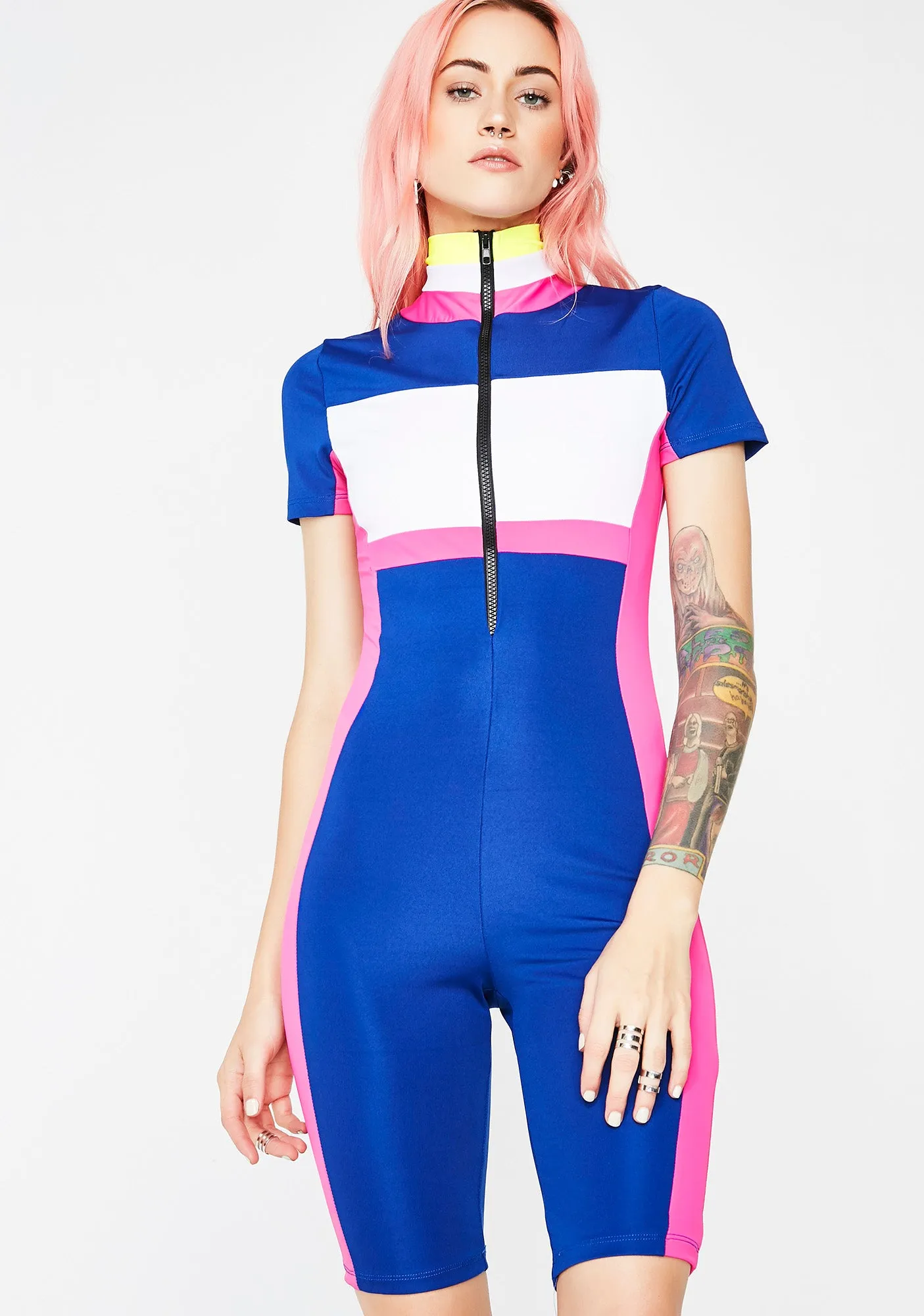 Cobalt Drag Racer Catsuit sold by Dolls Kill