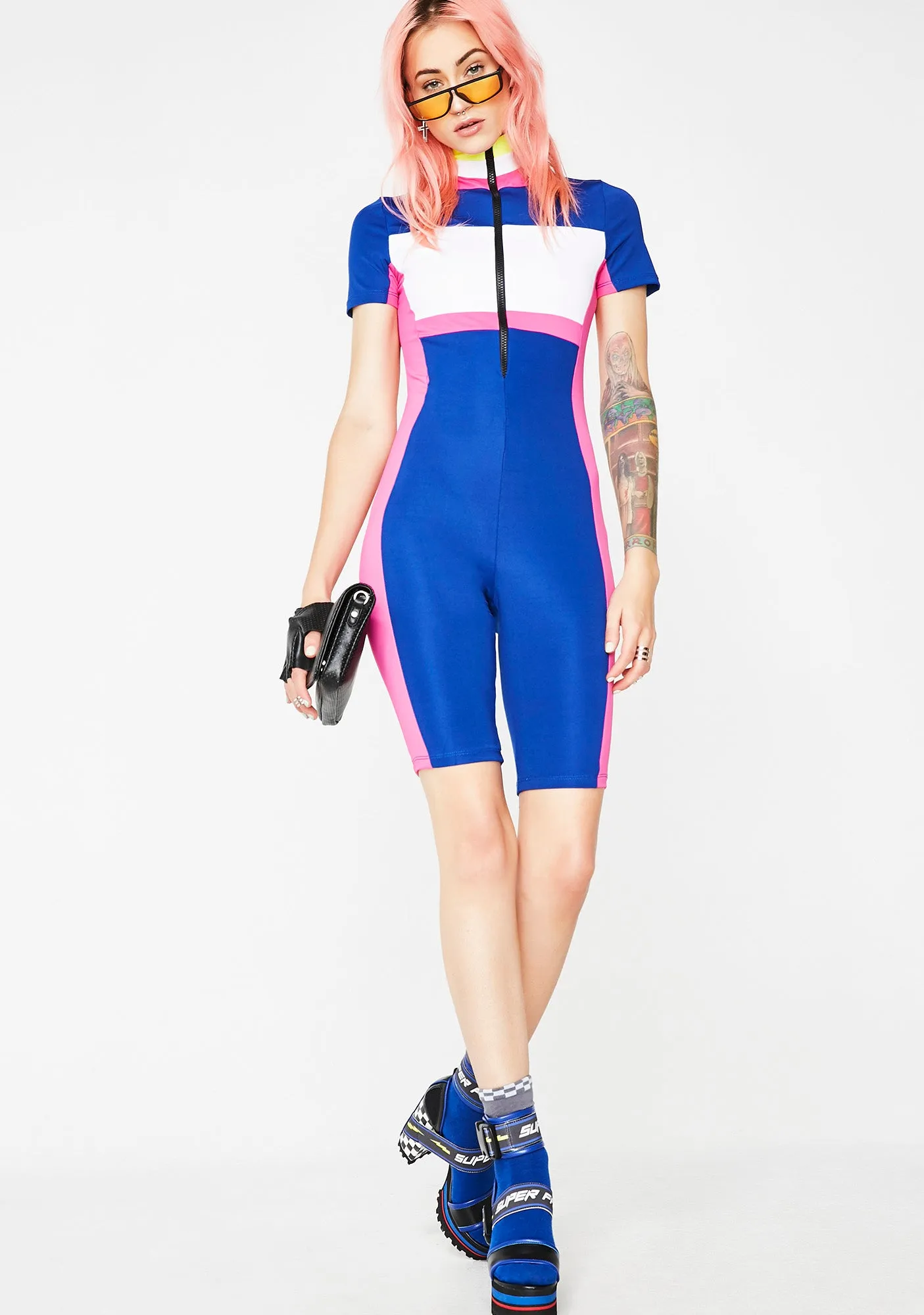 Cobalt Drag Racer Catsuit sold by Dolls Kill product image thumbnail 5