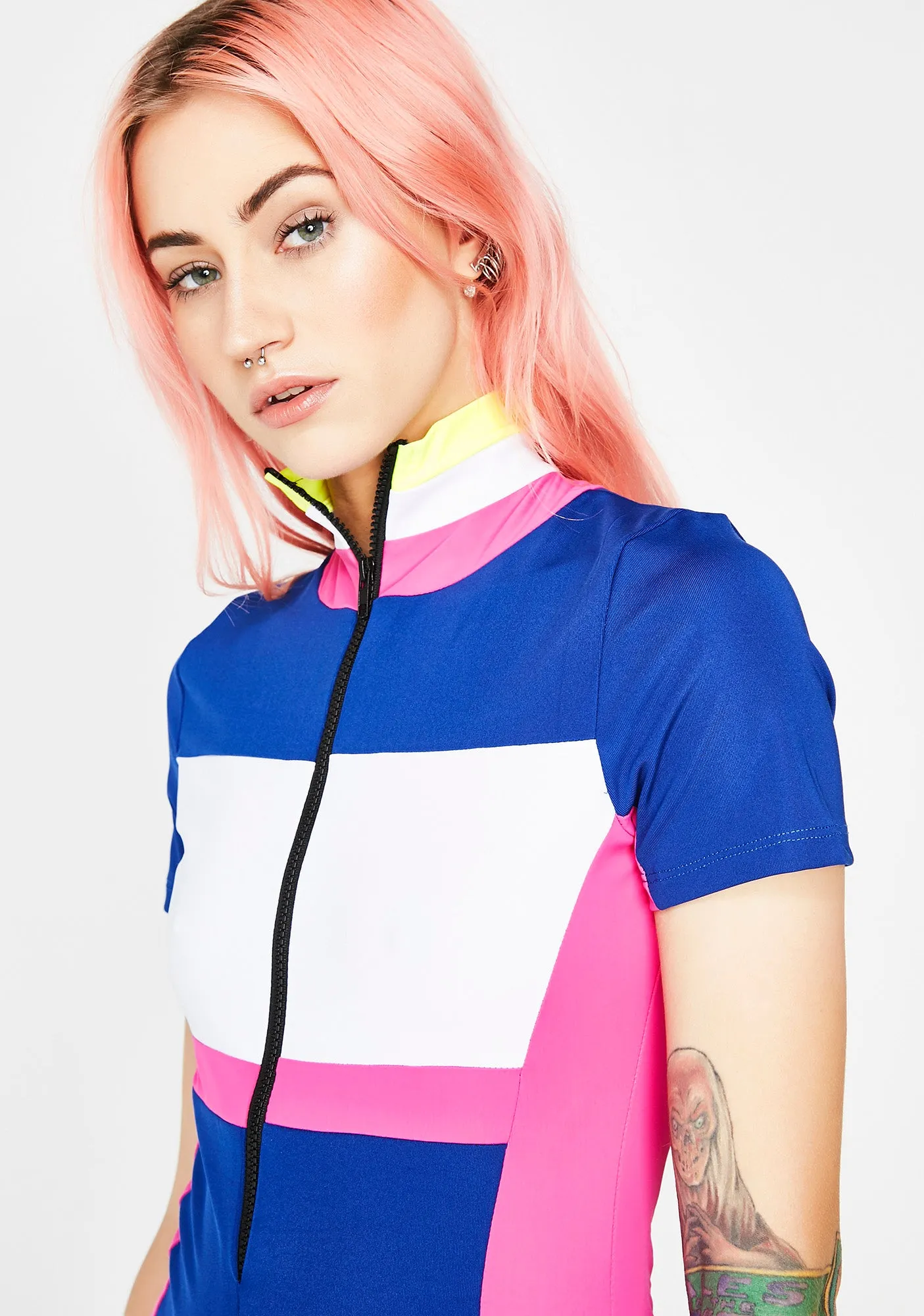 Cobalt Drag Racer Catsuit sold by Dolls Kill product image thumbnail 3