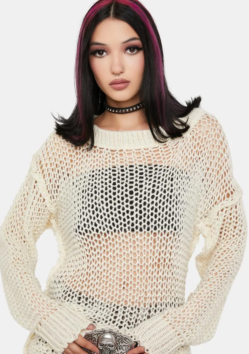Drop A Hint Knit Top sold by Dolls Kill
